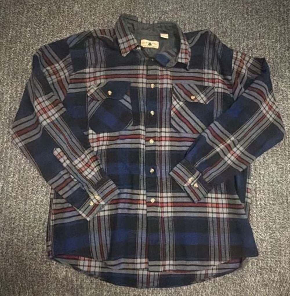 Vintage Northwest Territory Men's Large Plaid Acrylic Flannel Long Sleeve Shirt